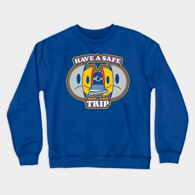 Safe Trip Crewneck Sweatshirt by CoDDesigns